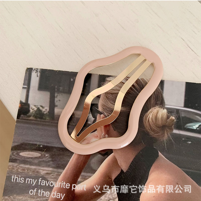 best-seller on douyin hollow clouds barrettes children basic all-matching broken hair bb clip large forehead side bang clip women Specification drawing