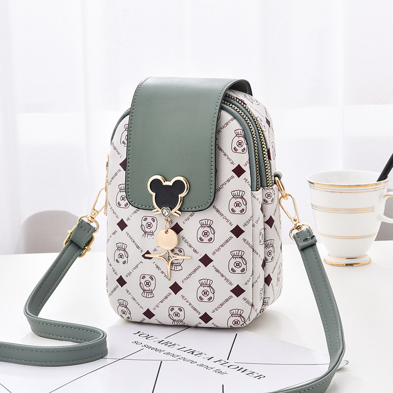 high-grade bag for women 2025 new fashion messenger bag mini phone bag soft leather multi-layer shoulder small square bag for women Item Picture