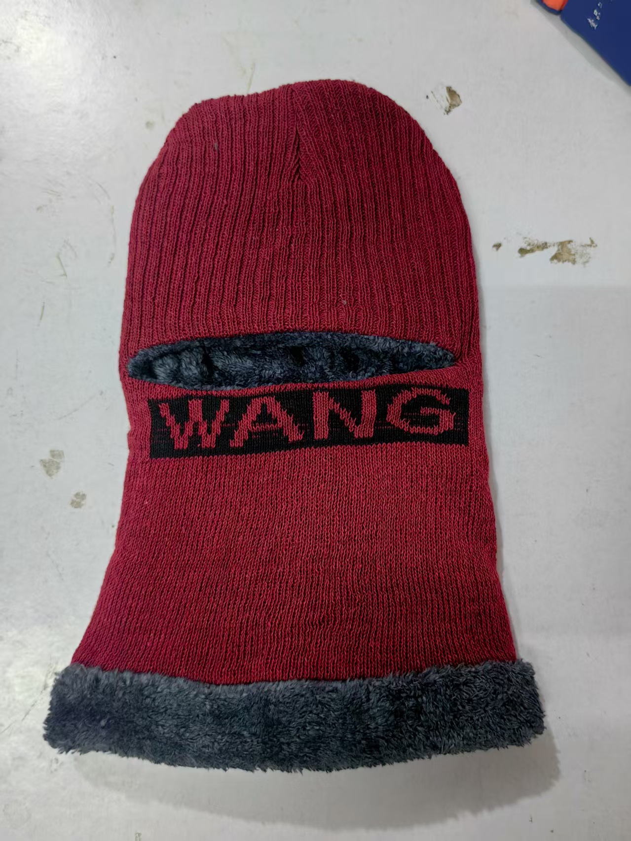 hat men's winter one-piece knitted hat pullover mask one-piece hat fleece-lined thick windproof cold warm ear protection cycling Specification drawing