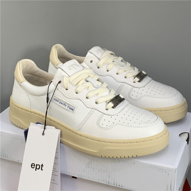 factory spot ept white shoes black and white board shoes sneakers low-top height increasing korean blogger ins super popular german training shoes Item Picture