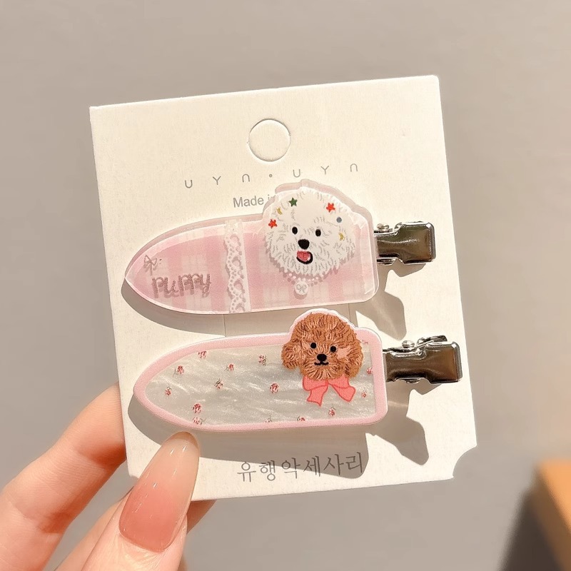 cute sweet dopamine jelly color seamless barrettes side bangs broken hair duckbill clip girl heart clip hair accessories Item Picture