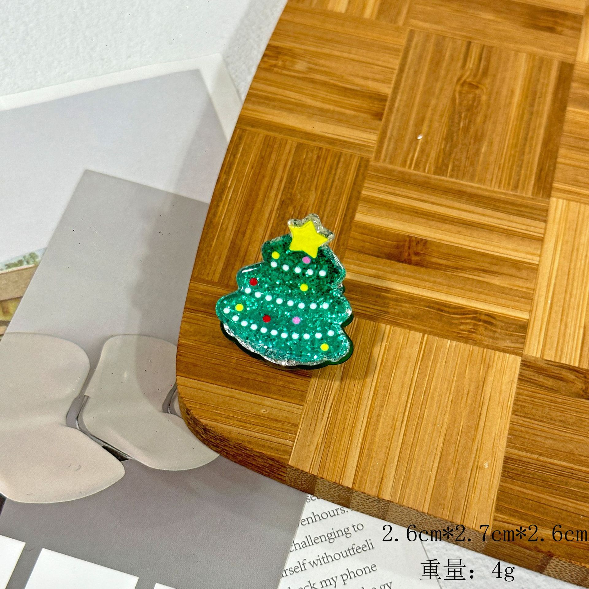 christmas series small flat clip christmas hat gingerbread man cute funny style holiday small hairclip bangs cropped hair clip children Item Picture
