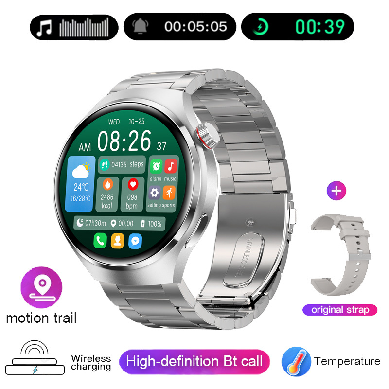cross-border large round screen gt40pro smart watch bluetooth calling heart rate sleep men's outdoor sports watch Item Picture