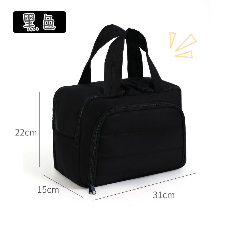 cosmetic bag 2025 new portable double-opening girls cosmetic bag multi-functional partition storage makeup wash bag Item Picture
