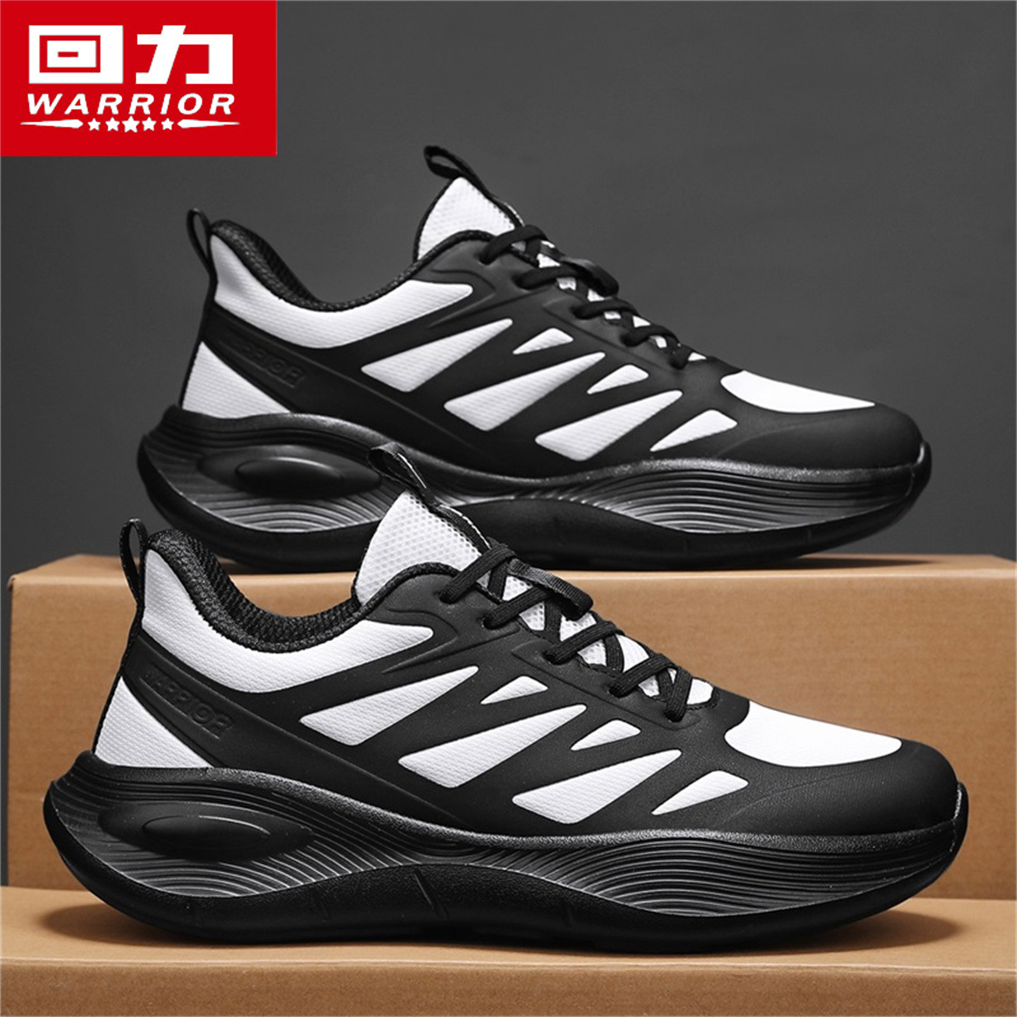 warrior black warrior men's shoes autumn professional running lightweight shock absorption velvet two cotton marathon ultra-light sneakers m full figure