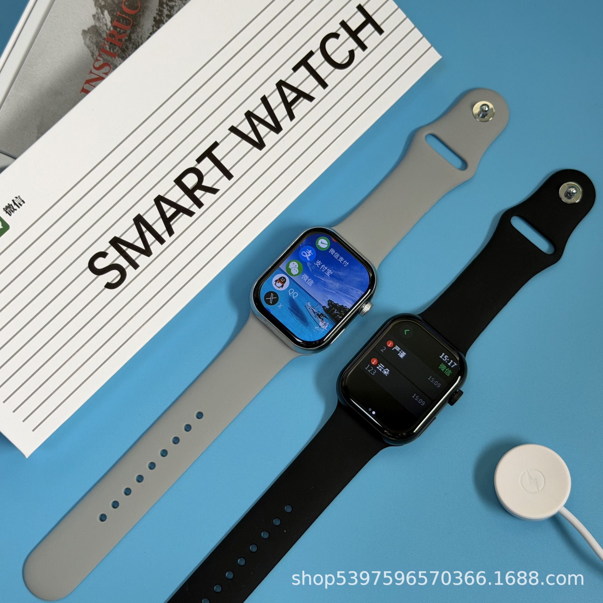 popular online wechat reply s11 dual payment smart watch nfc access control baidu map sports watch full figure
