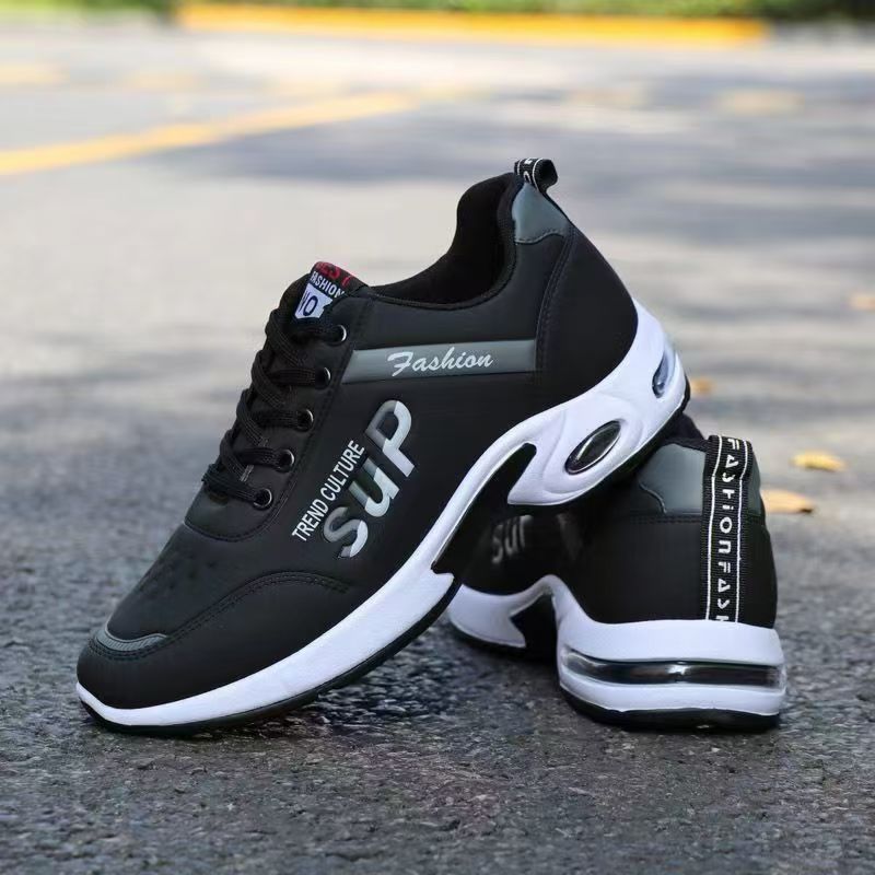 2025 thickened breathable autumn and winter men's shoes men's sports shoes leather waterproof work shoes men's large size height increasing casual Specification drawing