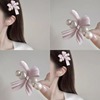 sweet girl! pearl bow barrettes! high sense duckbill clip temperament cropped hair clip elegant hair clip headdress Specification drawing