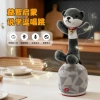 New product: Funny rotating lever, learning to speak, recording of little raccoon Schnauzer, white cat animal plush electric toy details Picture