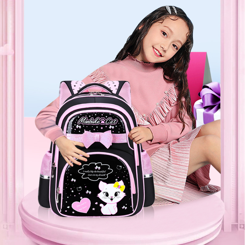 korean style schoolbag primary school student grade 1-3-4-6 5 children's schoolbag 6-12 years old cute girl backpack details Picture