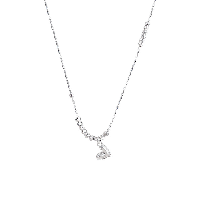 small pieces of silver love necklace for women light luxury minority cold style sweater chain high sense all-match super hot ornament wholesale Item Picture