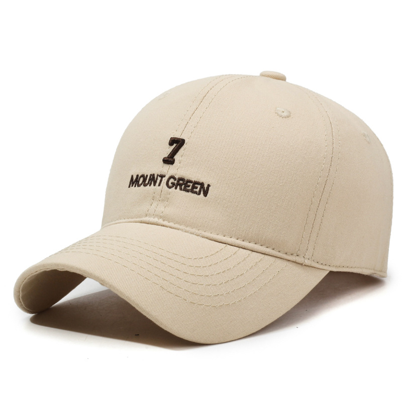 hat spring and autumn men's and women's face-looking small soft top peaked cap outdoor casual sun hat embroidered digital washed baseball cap Specification drawing