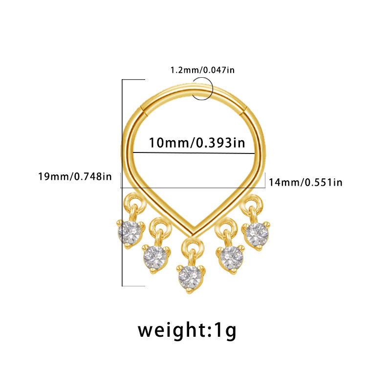 潮流个性穿刺饰品多款可选时尚配饰多色多款式适合搭配潮搭风格盖贝欧美跨境时尚心形锆石闭合圈鼻环穿刺耳圈鼻饰穿刺饰品直发热卖详情图6