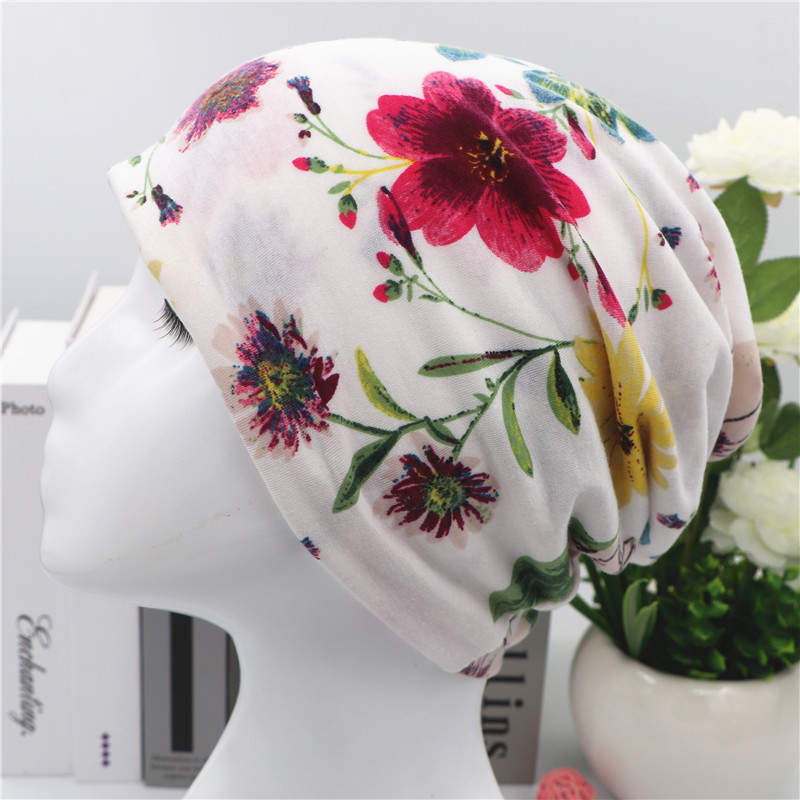 sleeve cap ethnic style series european and american korean style paisley head-wrapping hat cap for pregnant women pile heap cap dual-use scarf Item Picture
