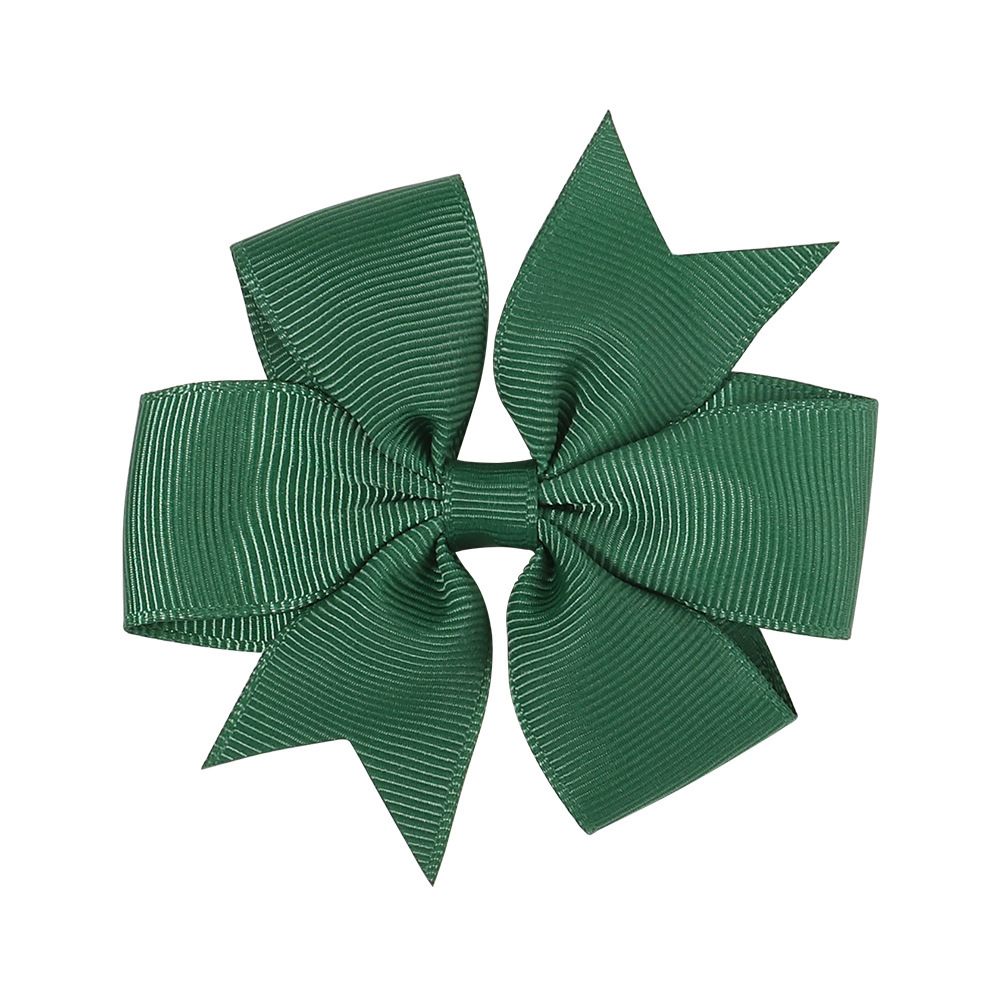 cross-border european and american amazon handmade baby bubble flower children's dovetail v-shaped rib ribbon bowknot hair clip Item Picture