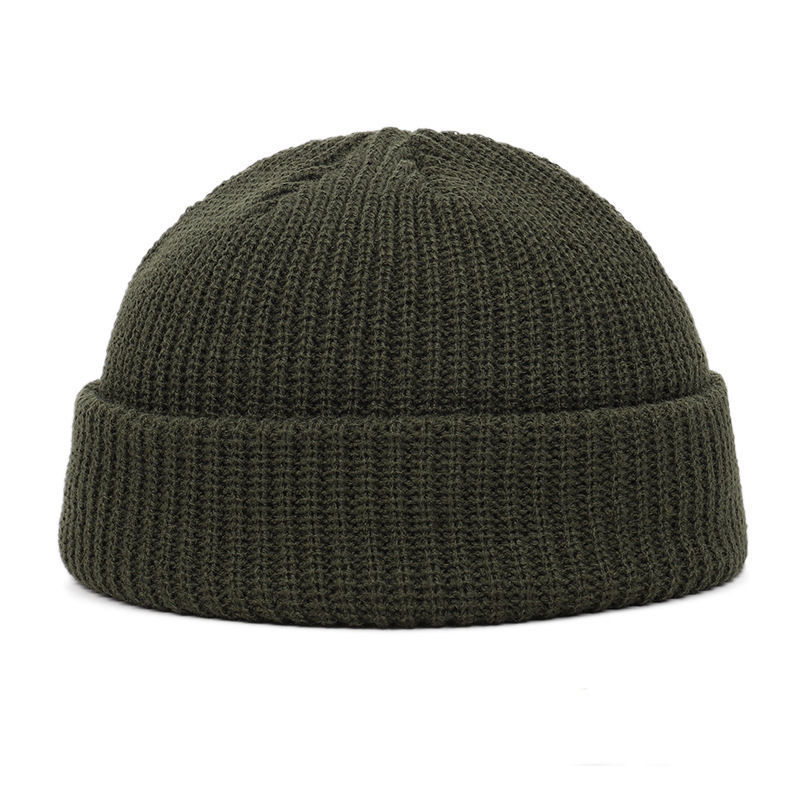 hat couple autumn and winter thin foreign trade hat knitted hat men and women warm pullover cap women beanie hat melon peel chinese landlord hat Item Picture
