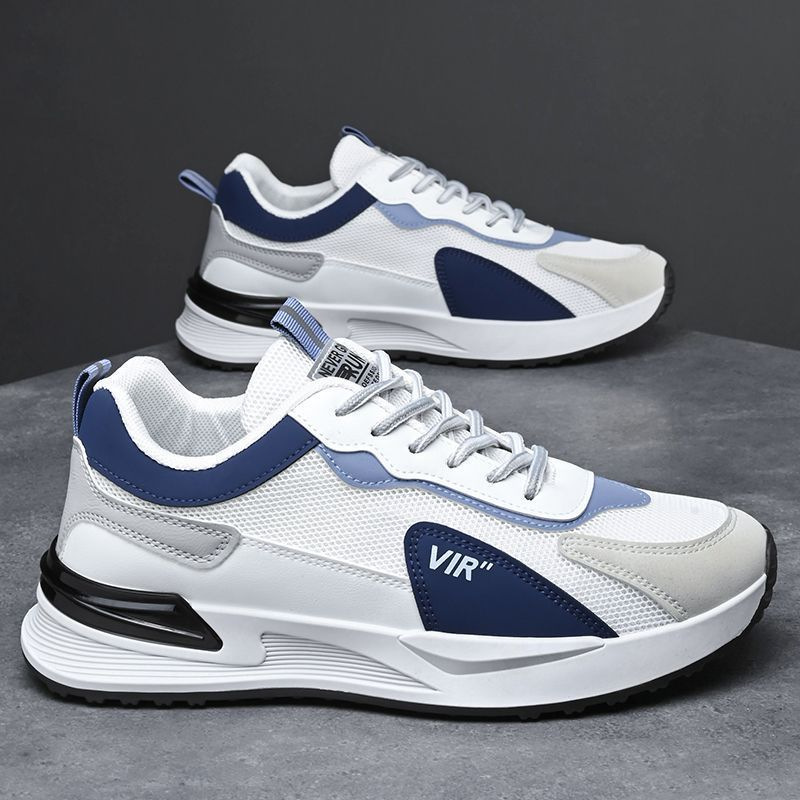 men's casual all-matching sneakers lightweight breathable comfortable running shoes summer training platform outdoor sports shoes full figure