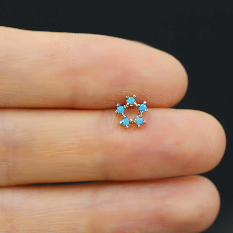 盖贝欧美跨境小清新蓝色系列小花L杆穿刺鼻钉五角星鼻钉鼻饰 多人群专供特价新品工厂直销详情图8