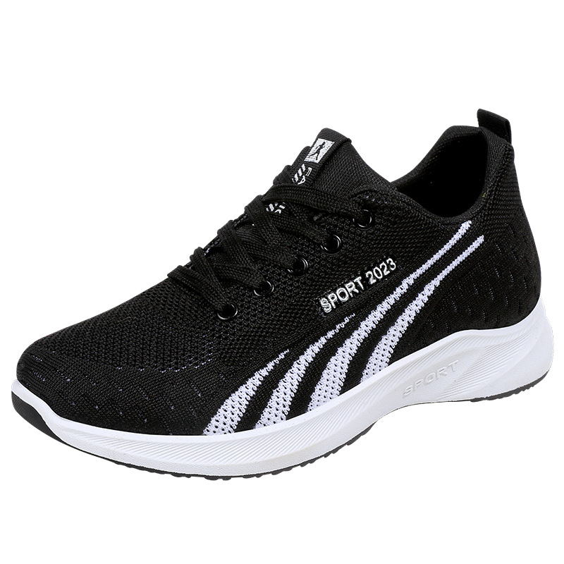 new spring and autumn women's shoes soft bottom not tired feet casual shoes breathable comfortable running shoes versatile simple sneakers for women full figure