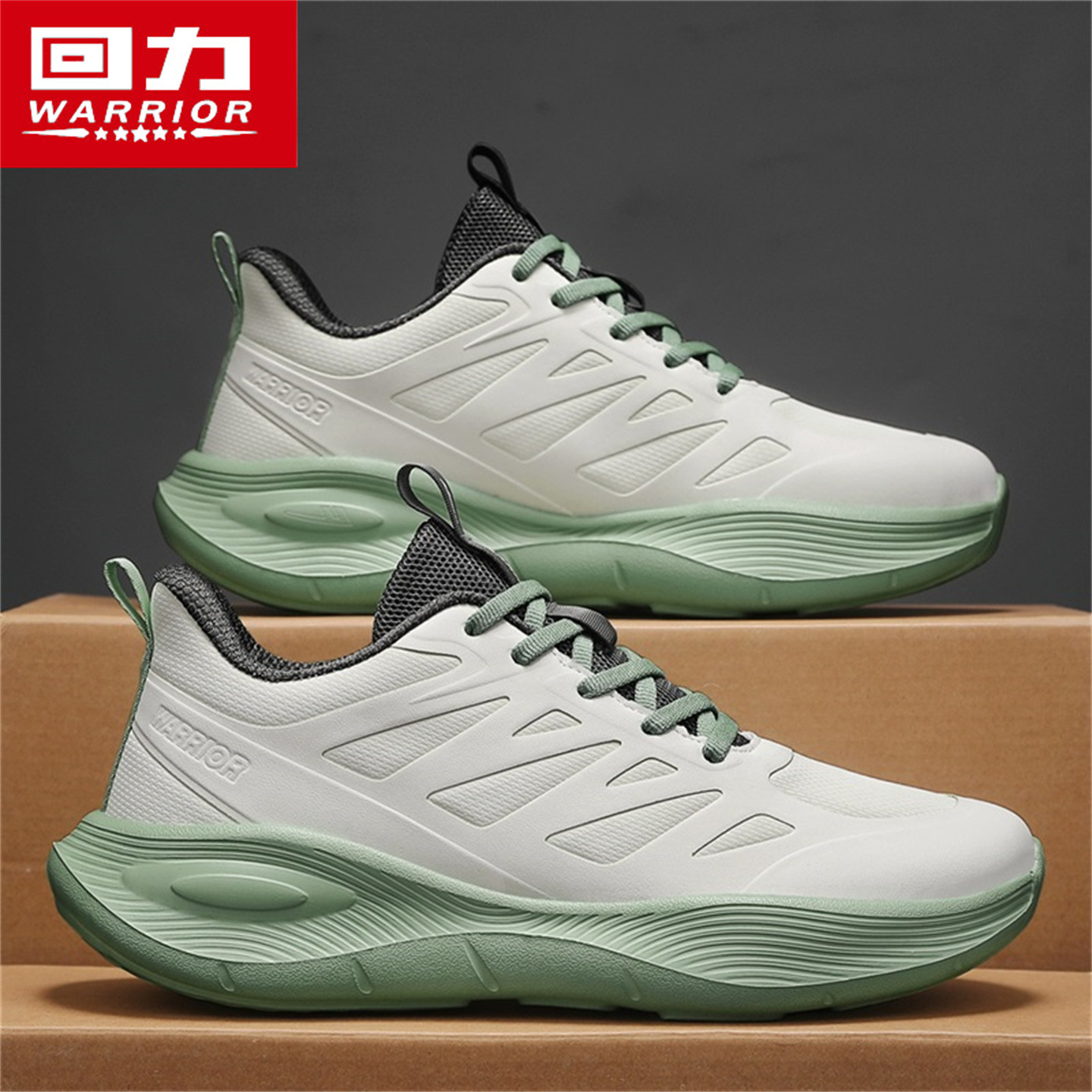 warrior black warrior men's shoes autumn professional running lightweight shock absorption velvet two cotton marathon ultra-light sneakers m Item Picture