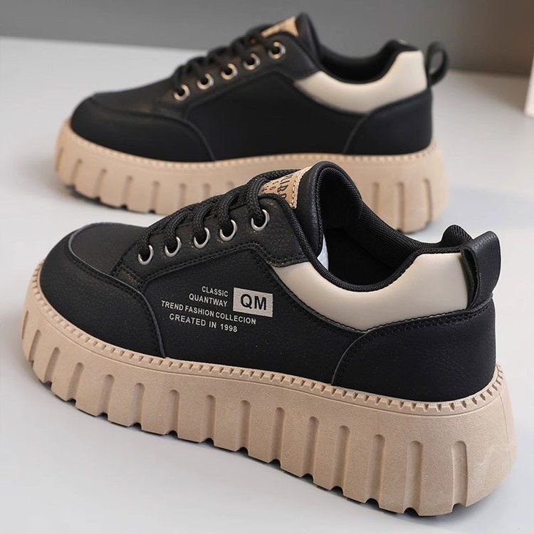 2025 spring women's shoes new breathable white shoes women's versatile korean style platform sneakers casual sneakers fashion shoes details Picture