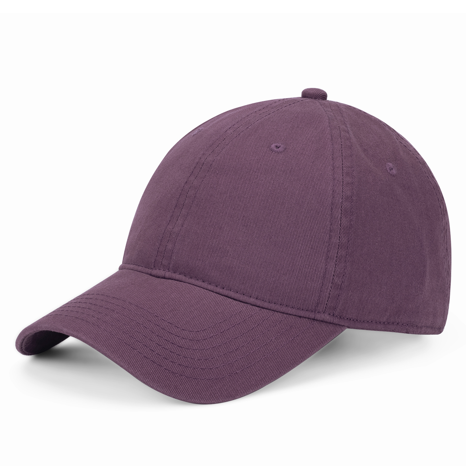 combed cotton baseball cap washed solid color soft peaked cap ins fashion brand simple all-match sun protection sun hat hat full figure
