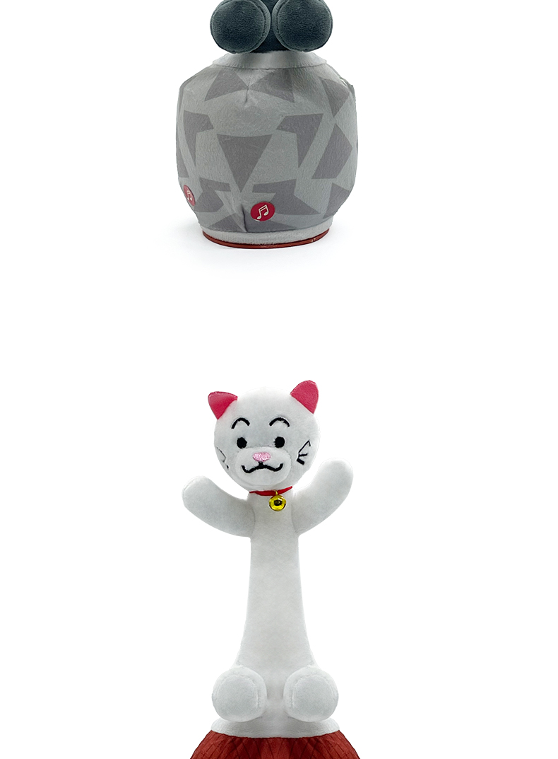 New product: Funny rotating lever, learning to speak, recording of little raccoon Schnauzer, white cat animal plush electric toy pic 12