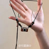 retro coffee color camera pendant necklace female sweet cool hot girl style hip hop sweater chain trendy cool net red high-grade accessories Specification drawing