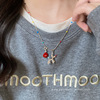 dopamine colorful balloon pattern puppy m bean necklace female ins niche online popular clavicle chain sweet cute necklace Specification drawing