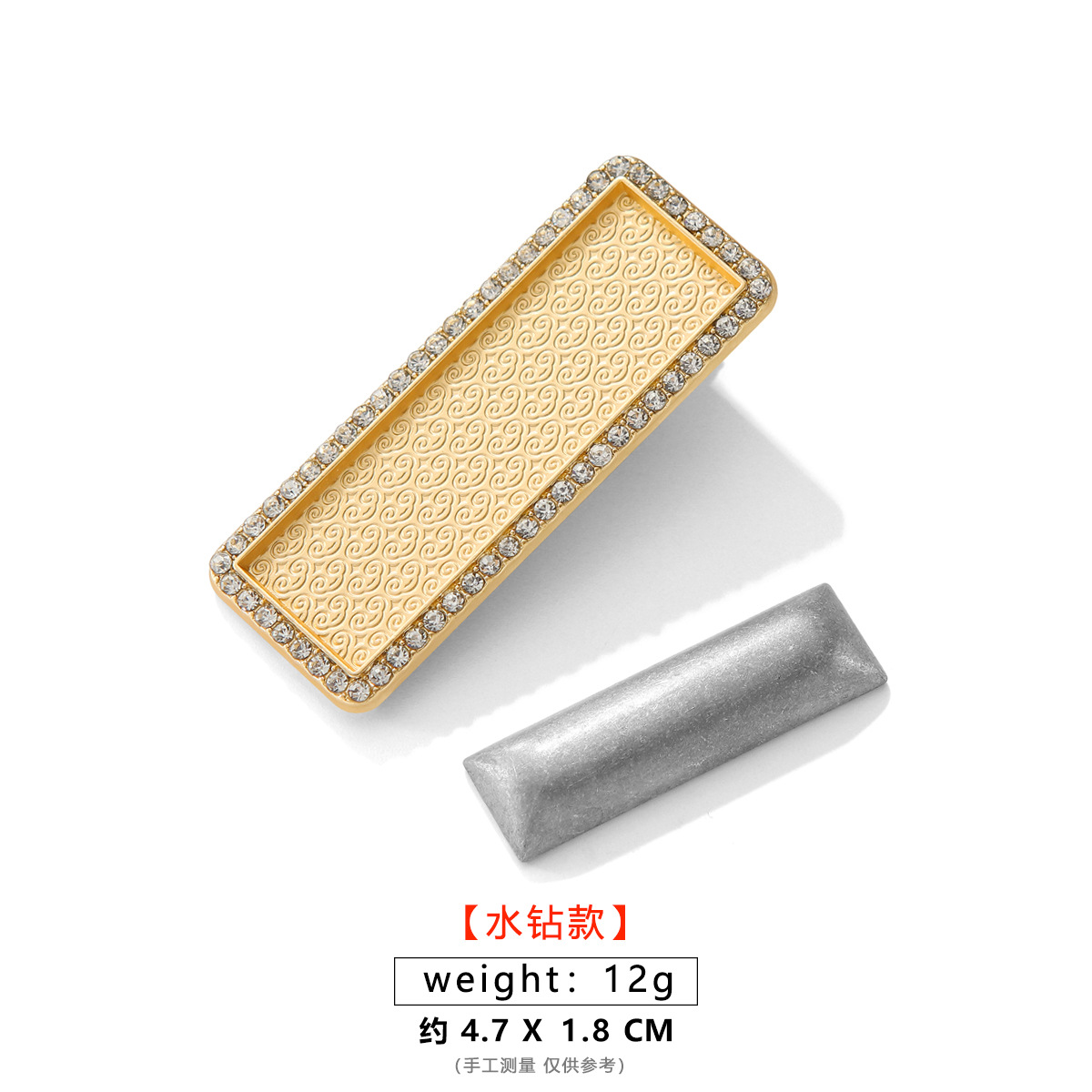 new song dynasty brocade pearl oval barrettes groove with cover tian-tsui patch diy handmade hair accessories minimalistic headdress accessories Application Scenario