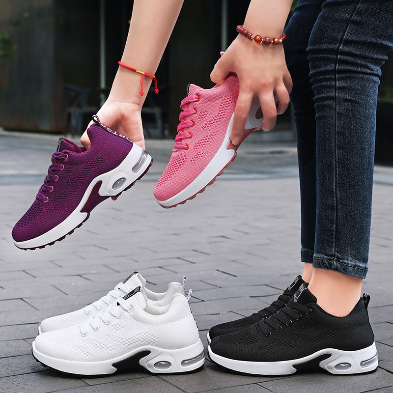 women's shoes summer new air cushion shoes lightweight fashion thick bottom foreign trade women's running shoes soft bottom breathable sneakers women Specification drawing