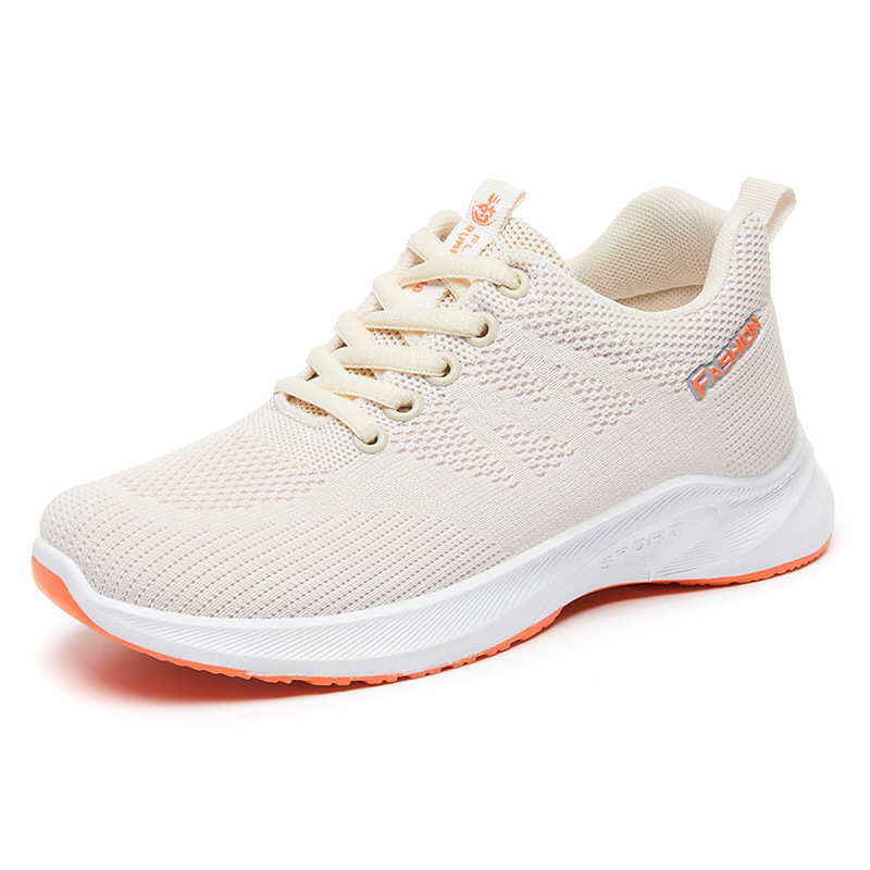 women's shoes 2025 summer new breathable fly woven mesh running shoes women's flat lightweight soft sole sneakers women Item Picture