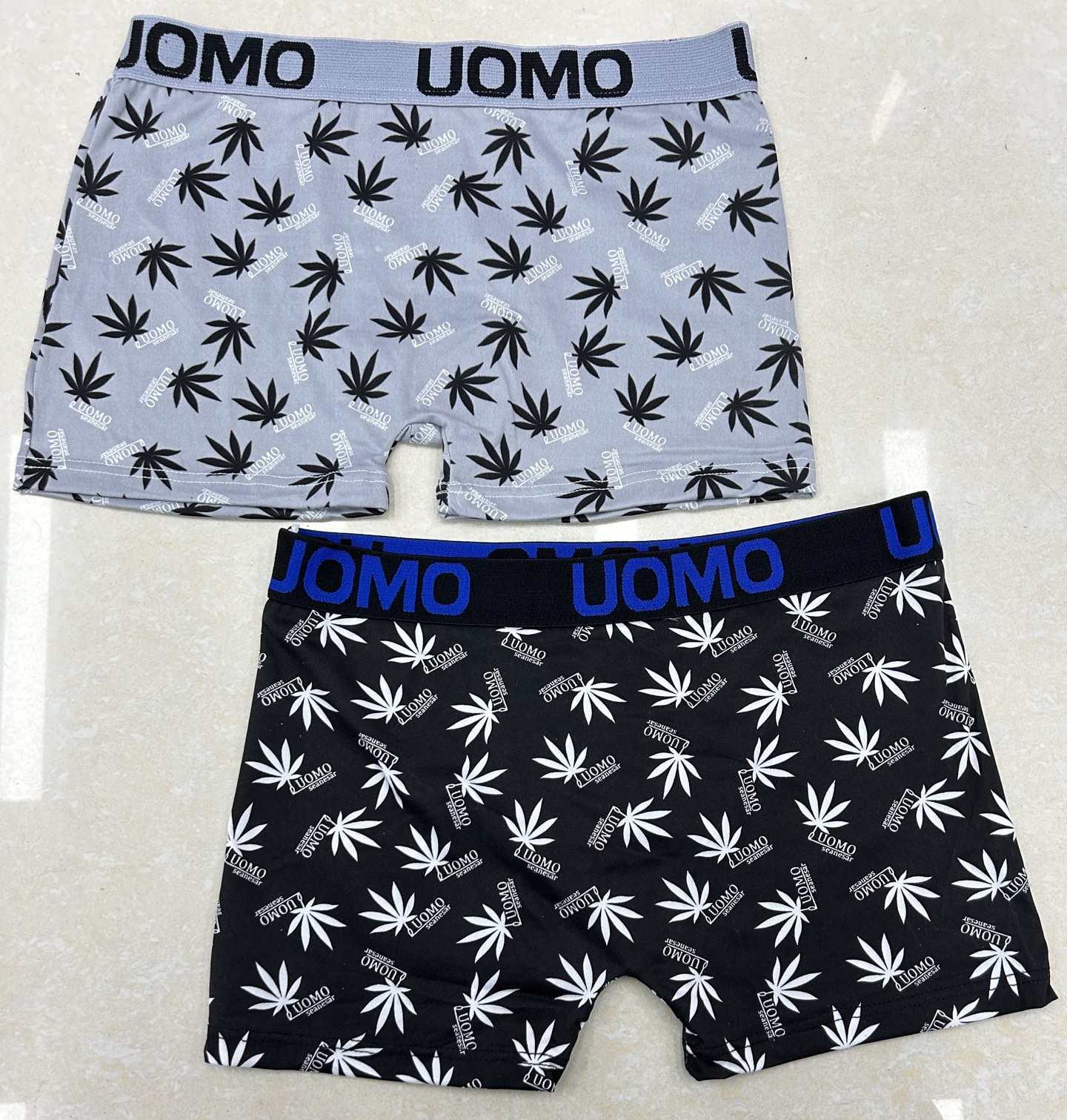 Super low price letter waist solid color men's four-corner underwear, flat underwear, comfortable flat shorts, milk silk men's underwear in stock for export to Africa Specification drawing