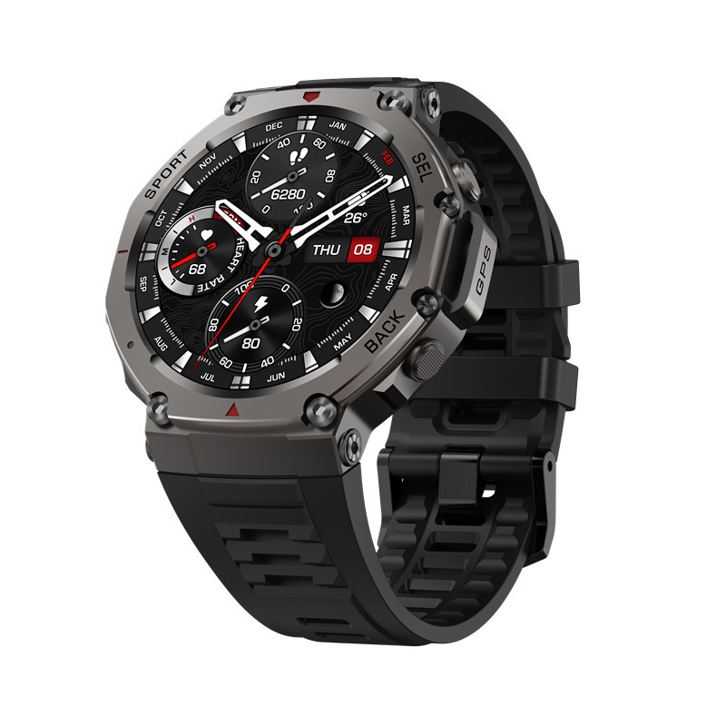 cross-border dm58 smart watch amoled screen bluetooth calling gps altitude air pressure compass 5atm waterproof nfc full figure