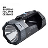 temu new solar searchlight strong light lighting portable portable flashlight outdoor multifunctional lighting lamp details Picture