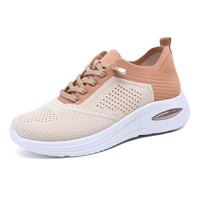 women's shoes 2025 new foreign trade women's shoes casual lace-up socks subnet shoes soft sole sneakers women Item Picture