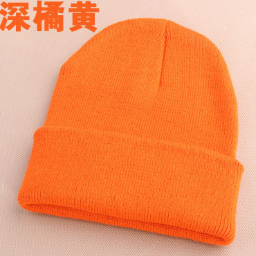 korean style autumn and winter classic men's and women's same fluorescent color knitted hat hat knitted hat gd hip hop woolen cap sleeve cap fashion Item Picture
