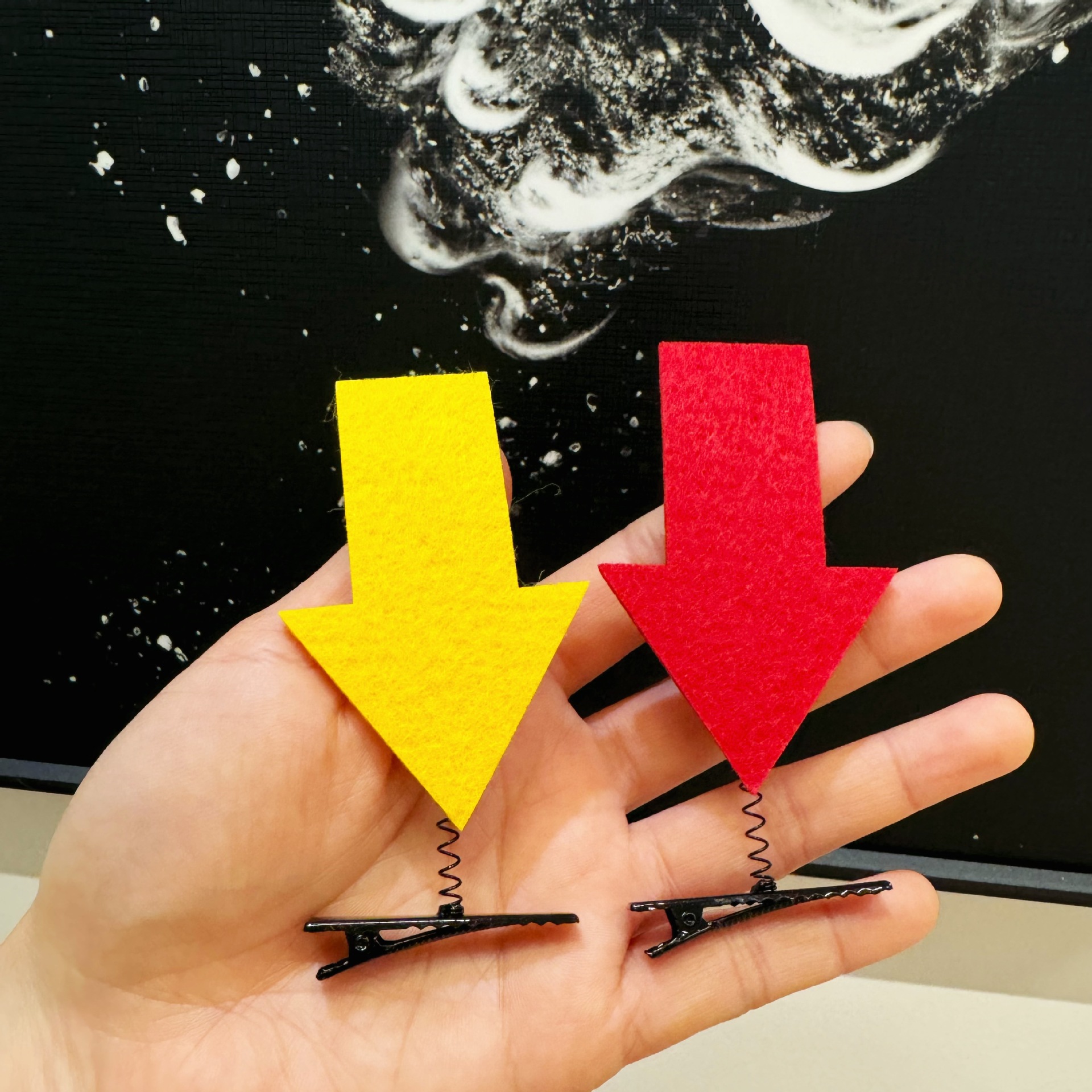 children's day creative arrow symbol barrettes internet celebrity selling cute funny duckbill clip cute hair accessories cross-border wholesale Item Picture