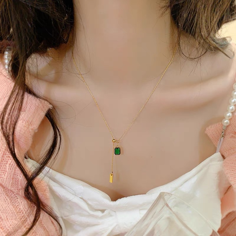 s925 sterling silver pearl necklace for women special-interest design light luxury high-grade non-fading simple clavicle chain accessories wholesale Specification drawing