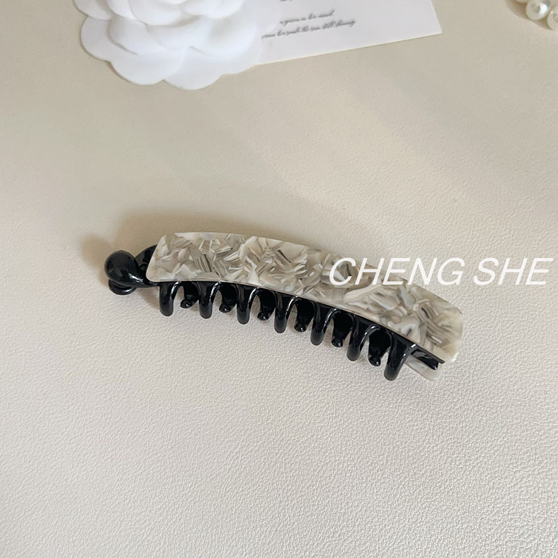 multi-count large banana hair clip ~ korean france vertical clip back head ponytail clip barrettes leopard print french twist clip full figure