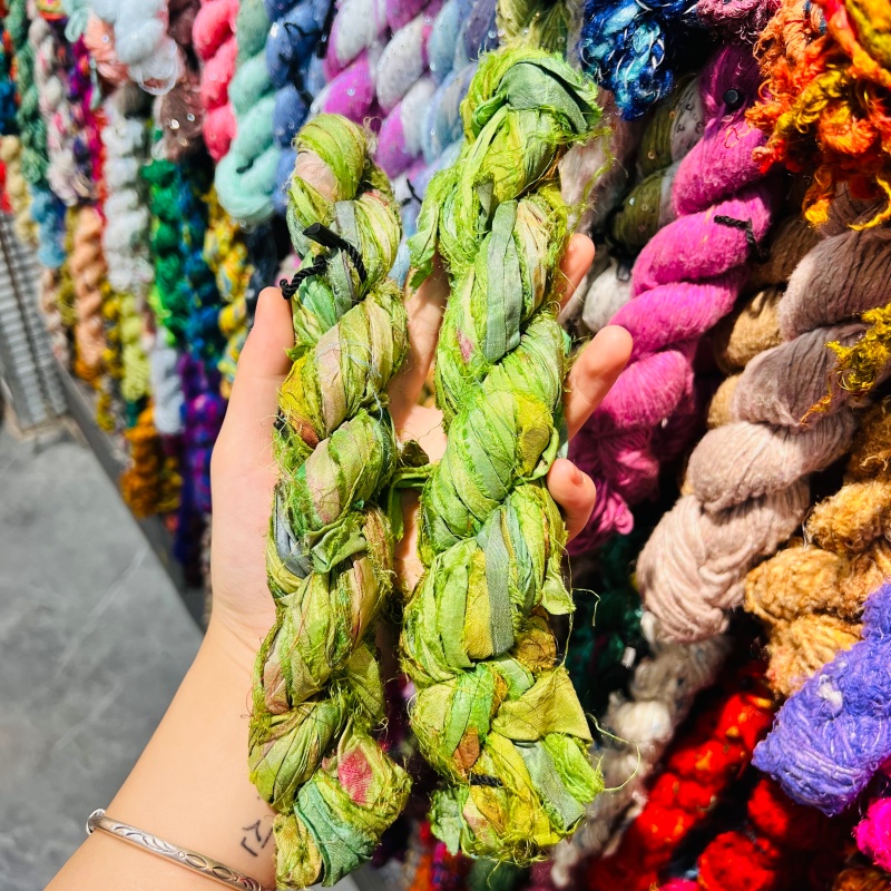 DIY imported new silk yarn, purely handcrafted. DIY accessories, accessories, decorative bags, necklaces, bracelets, and accessories. 2 details Picture