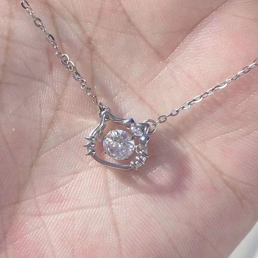 2023 live broadcast popular smart   necklace female special-interest design pulsatile heart clavicle chain wholesale full figure