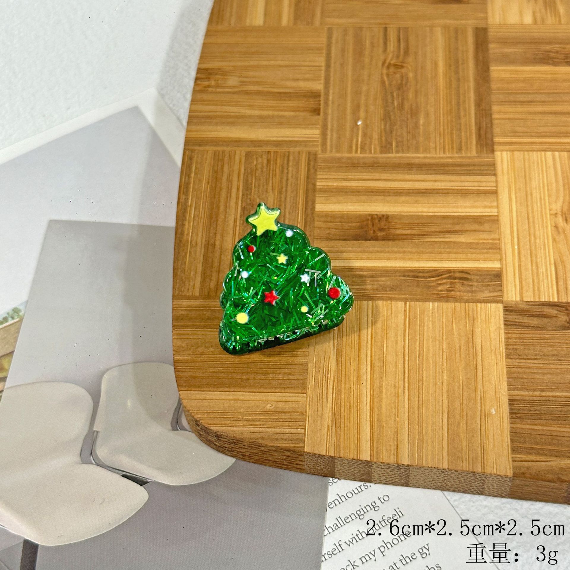 christmas series small flat clip christmas hat gingerbread man cute funny style holiday small hairclip bangs cropped hair clip children full figure