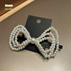 pearl bow pearl barrettes korean trending unique simple sweet spring clip trendy fashion hair rope hair accessories details Picture