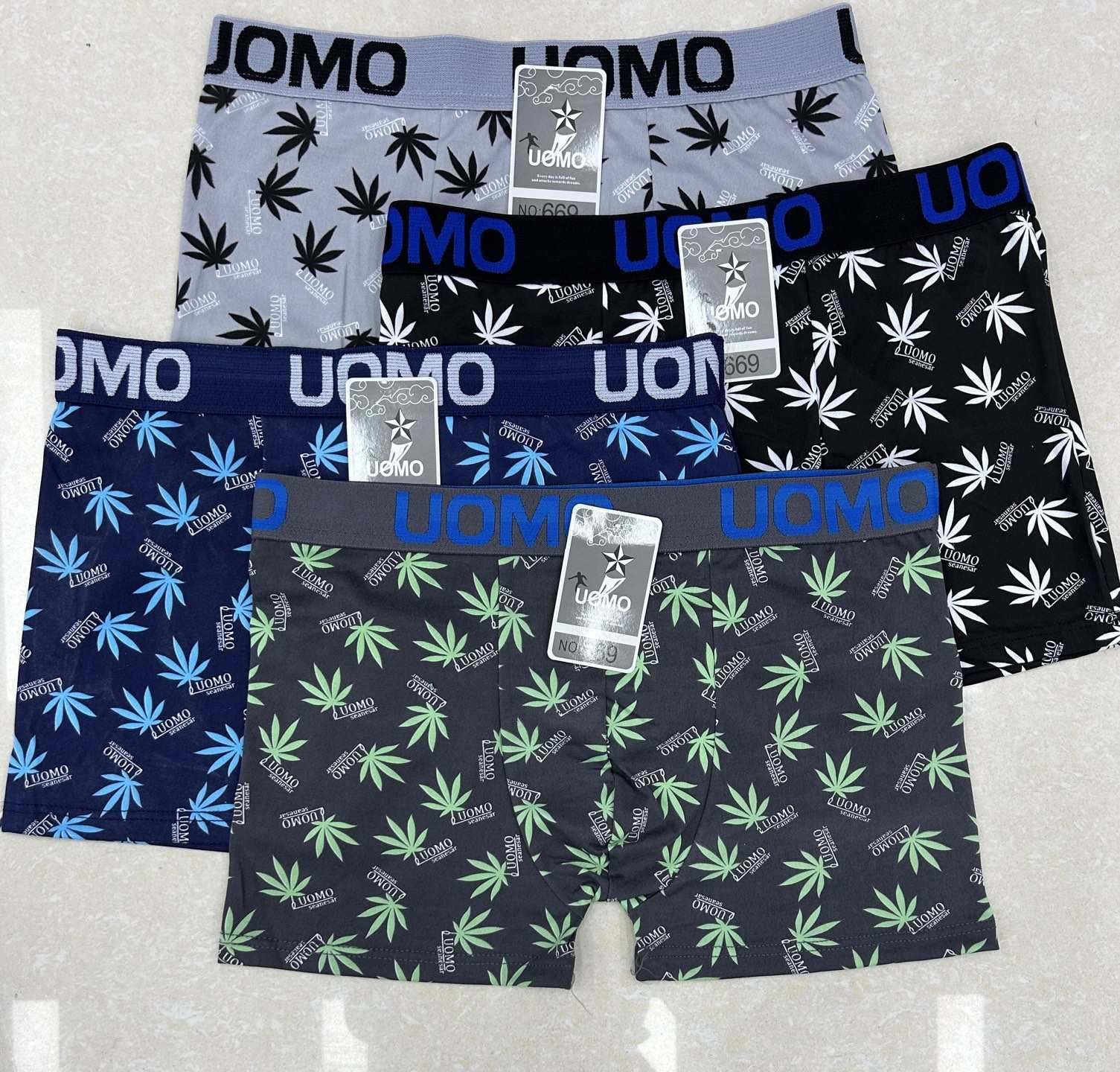 Super low price letter waist solid color men's four-corner underwear, flat underwear, comfortable flat shorts, milk silk men's underwear in stock for export to Africa full figure