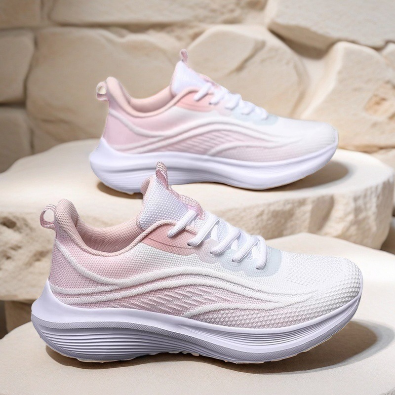 spring and autumn new fly-knit sneakers women's mesh lightweight soft sole shock absorption ultra-light running shoes casual shoes trade Application Scenario