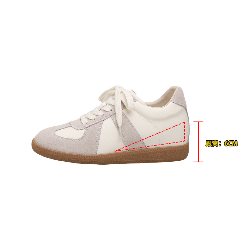 upgraded small height increasing insole silver german training shoes for women 2025 spring new all-matching color matching casual sneakers Specification drawing