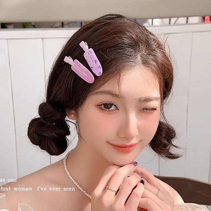 sweet cute juice seamless barrettes female forehead bang clip cosmetic clip ins hairpin broken hair hairpin headwear Application Scenario