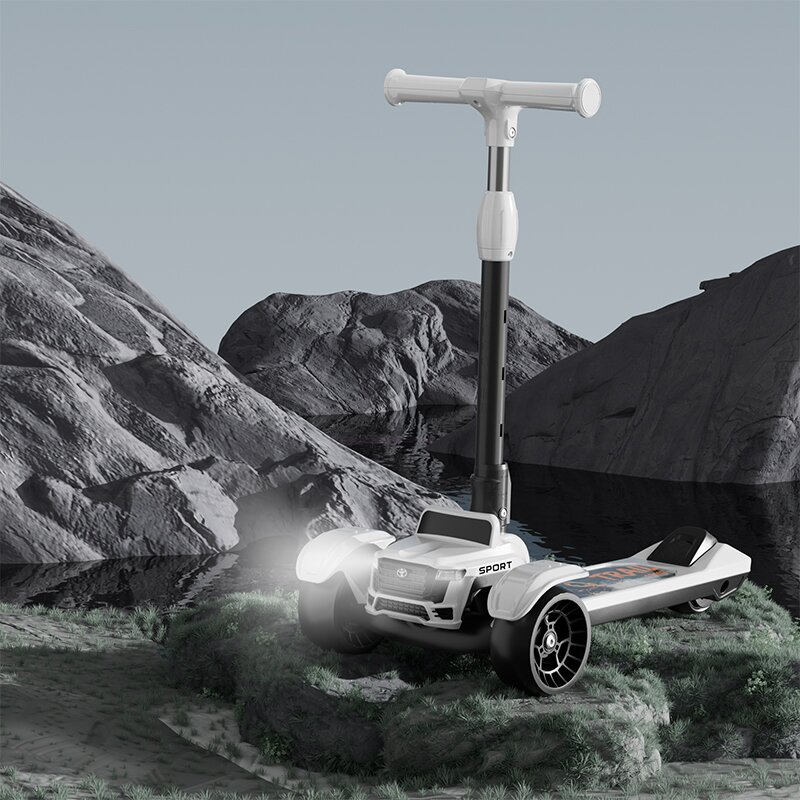 儿童滑板车炫酷儿童玩具车越野带音乐带灯光