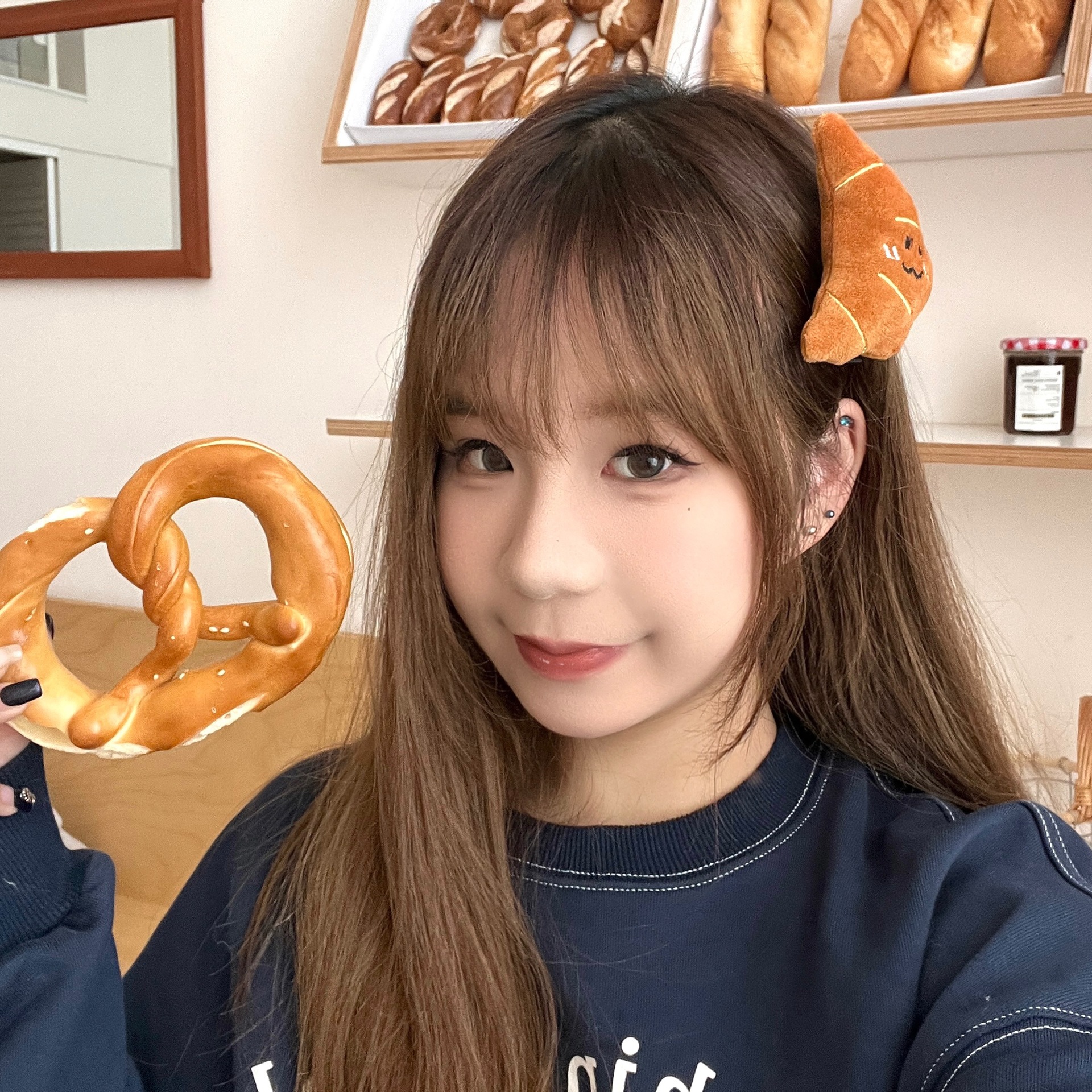 spring and summer cute cartoon bread sugar-coated haws on a stick plush barrettes girl versatile bangs side clip hairpin hair ornaments Specification drawing